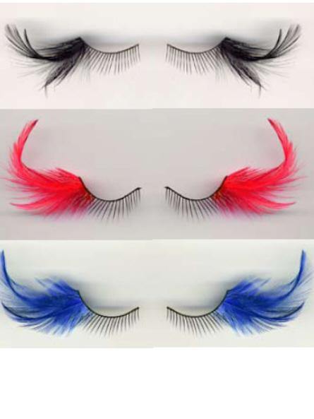 Exotische Wimpern mit Federn – FunPlastic