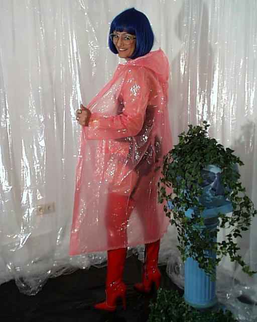 Transparenter Regenmantel Long Clear Plastic Raincoat Plastik